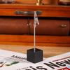 Вертикальный деревянный держатель для карточек и заметок с зажимом для стола или рабочего стола