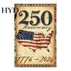 Porch Patriotic Flag 250th Anniversary America Garden 250 Years of Freedom Banner 4th July Yard Sign for Independence Day Memorial Gift American