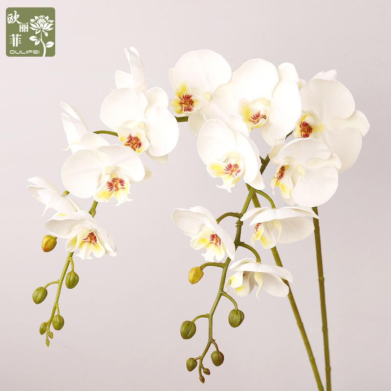 Simulation Phalaenopsis, retro high-grade silicone cotton cherry blossoms, wedding decoration lip Phalaenopsis simulation flower