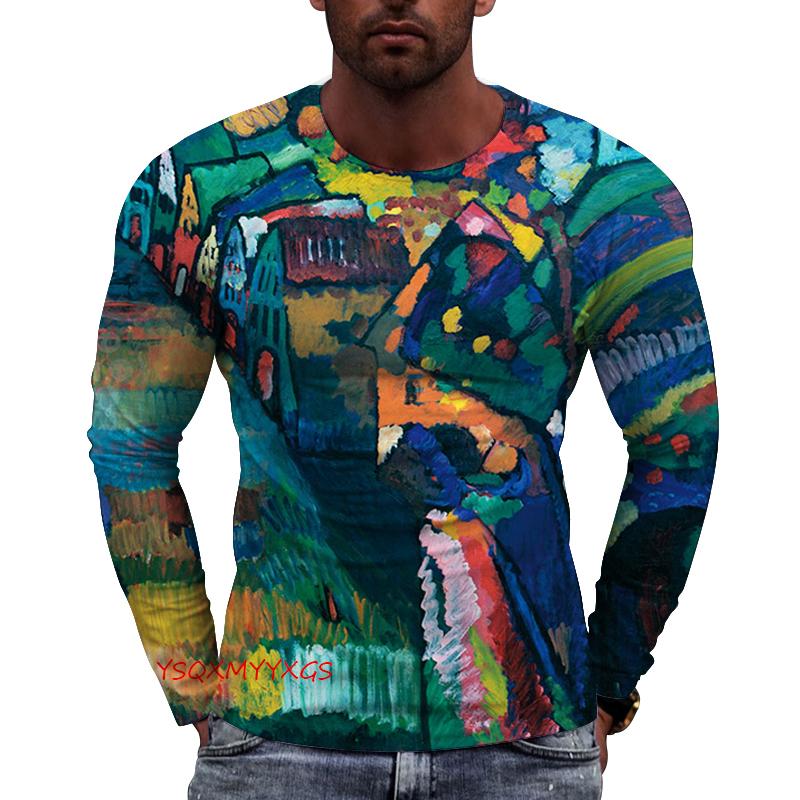 Футболка с 3D-принтом от World Famous, абстрактное искусство, для мужчин и женщин, уличный хип-хоп, с круглым вырезом и длинным рукавом, модная повседневная верхняя статья