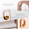 Suction Wind Chime Doorbell Decoration Refrigerator Door Closet Wood Windchime Bells for Home Garden Windchime Gift