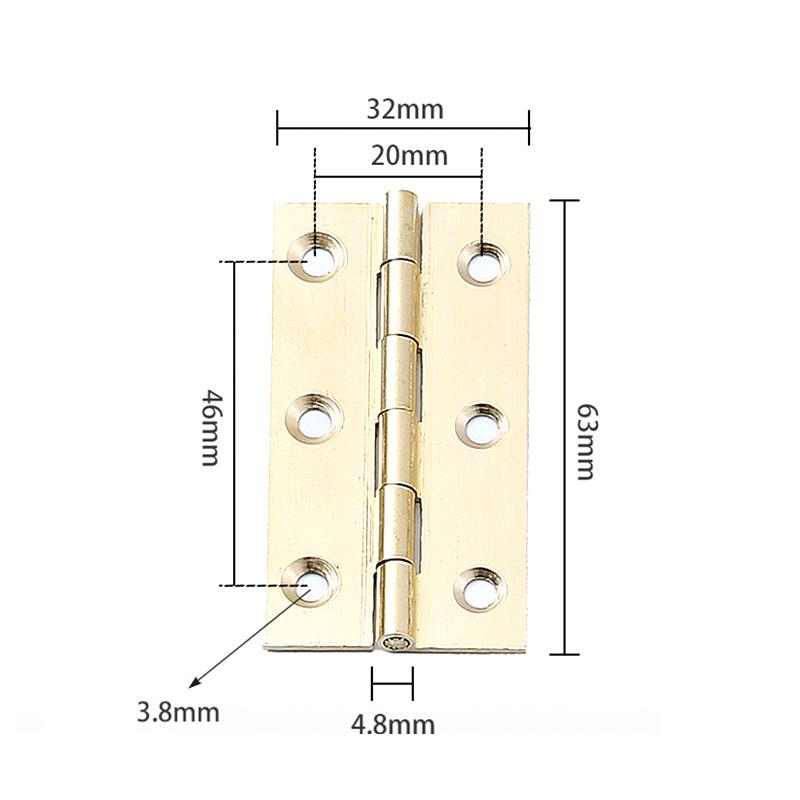 Миниатюрные петли из чистой латуни Латунные петли Медный мини-шарнир