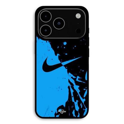 Чехол Для iPhone 17 Pro Логотип Nike Цвет черный и синий Maniacase