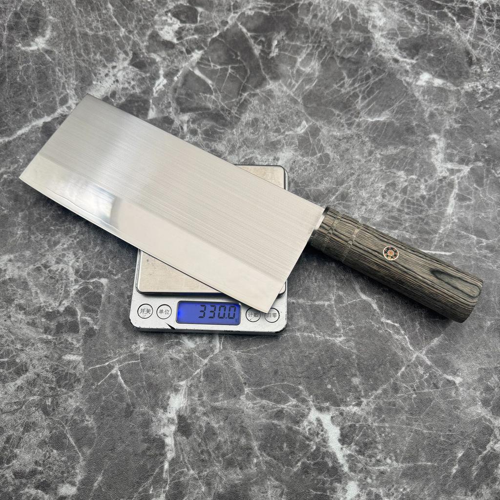 8 Inch Chinese Chef Knife 3-layers Clad Steel 10Cr15Mov Blade Wood Handle Slicing Vegetables Cleaver Meat Handmade Kitchen Knife