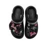 Crocs Классические тихие клоги Черный Розовый Ягодный ЭВА Jinling Chaochuang Бант Темный цвет Сладкие Крутые Дырявые туфли Женские Черные