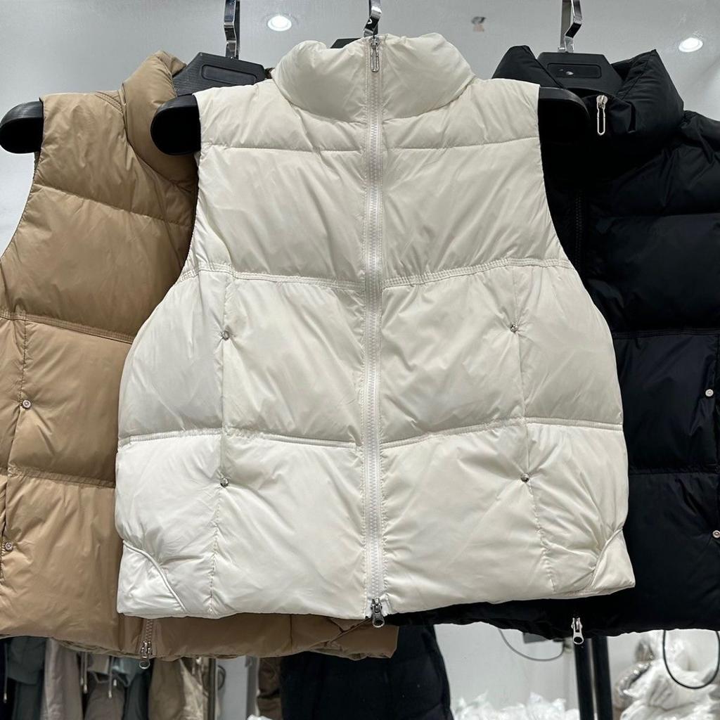 Легкий пуховый жилет женский короткий 2024 новый осенне-зимний корейский вариант свободный воротник-стойка жилет жилет жилет куртка прилив