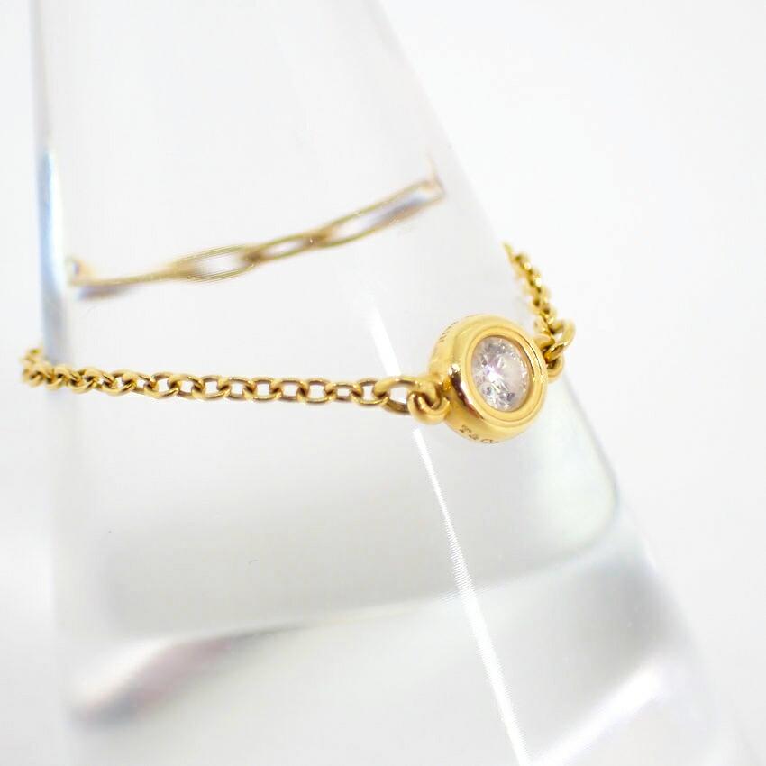 [Used] TIFFANY 750 Diamond By the Yard Ring, Size 17, J65-5