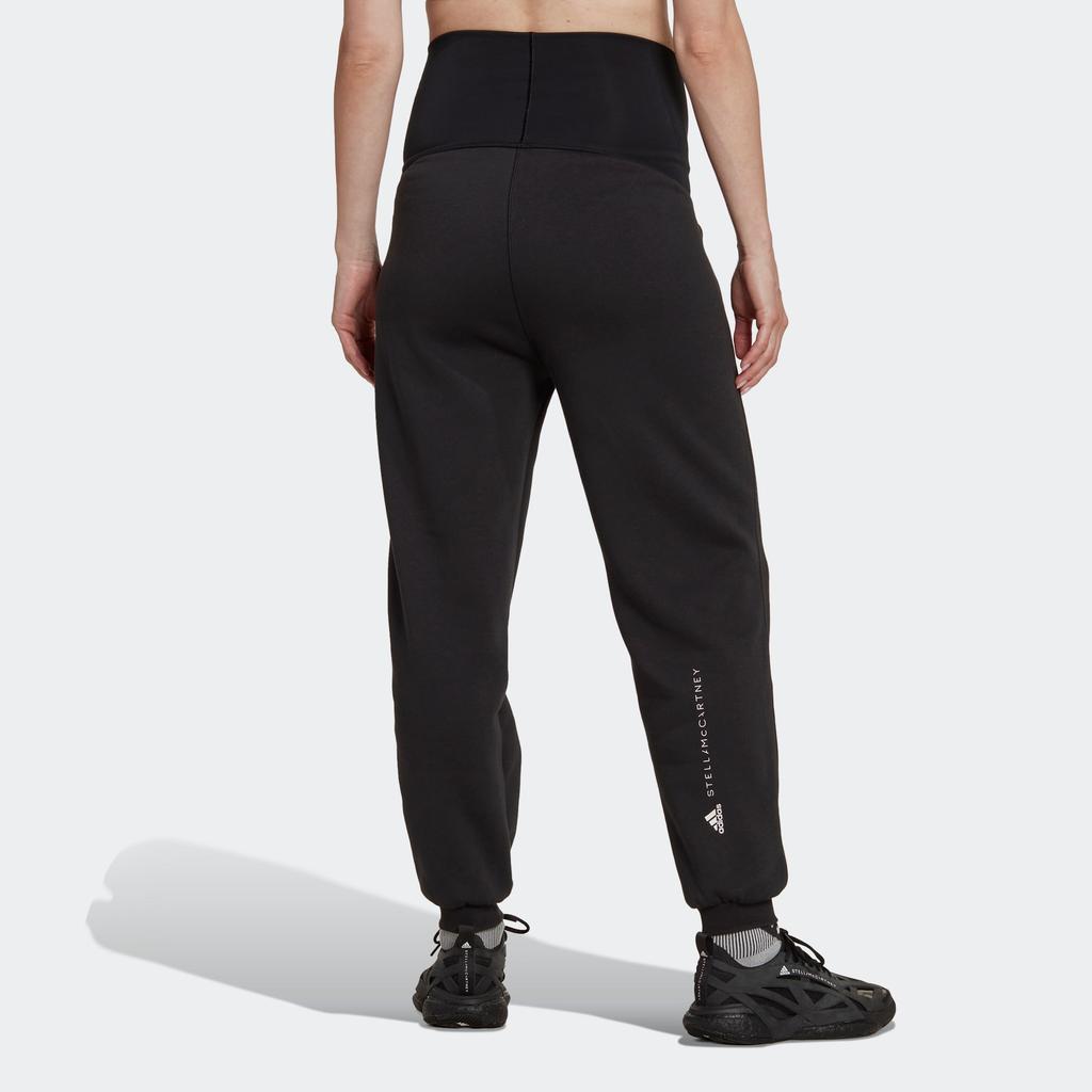 Adidas Stella McCartney M Pants Solid Color Logo Print Elastic Straight Sports Pants Women Pants Black HG6841