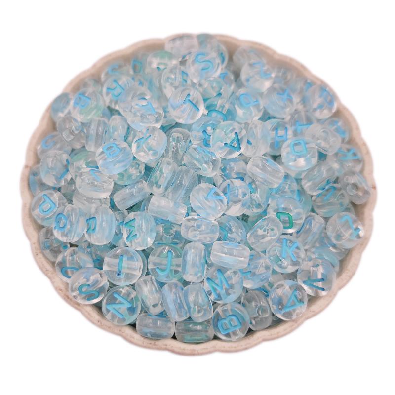 100 шт 7 мм акриловые бусины смешанные буквы круглые для изготовления ювелирных изделий свободные бусины алфавита сделай сам браслет ожерелье ручной работы