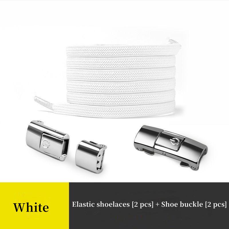 1 пара ленивых шнурков с пряжкой, эластичная мужская и женская расширенная плоская веревка для шнурков, не нужно завязывать фиксированный артефакт