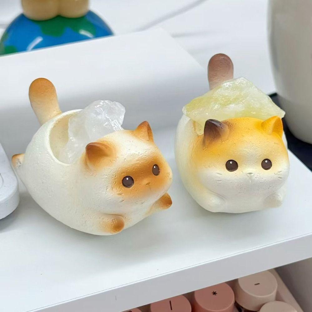 Cute Cat Swinging Ornament Creative Miniatures Figurine Crafts Cat Statue  Bedroom