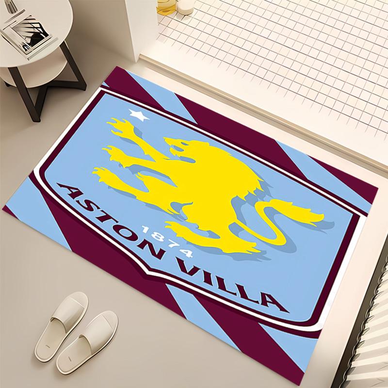 1pc A-Aston Villa FC logo Print Area Rug - Soft, Washable Non-Slip Indoor Mat, Living Room, Home Office Decorative Rug,Office Decorative