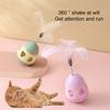 Cat Toy Natural Ingredients Random Shaking 360 Degree Round Choke Smooth And Prevention Eco-friendly Slow Food PP Material Feather