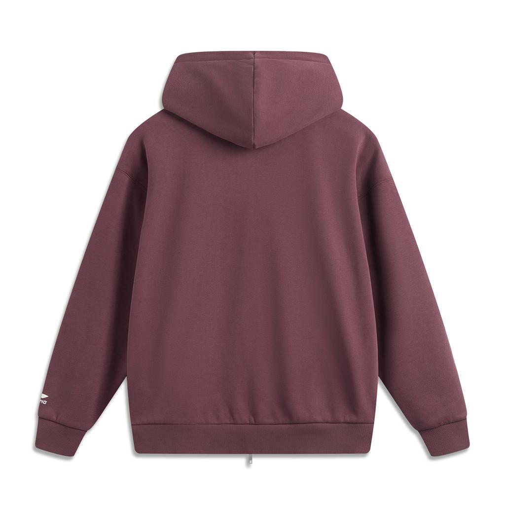 Толстовка Li Ning Weekend для молодежи, унисекс, темно-красно-фиолетовая AWDUA11-4