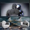 Metal Figure Statue Canvas Painting Modern Romantic Posters and Prints Wall Art Picture for Living Room Cuadros Home Decoration