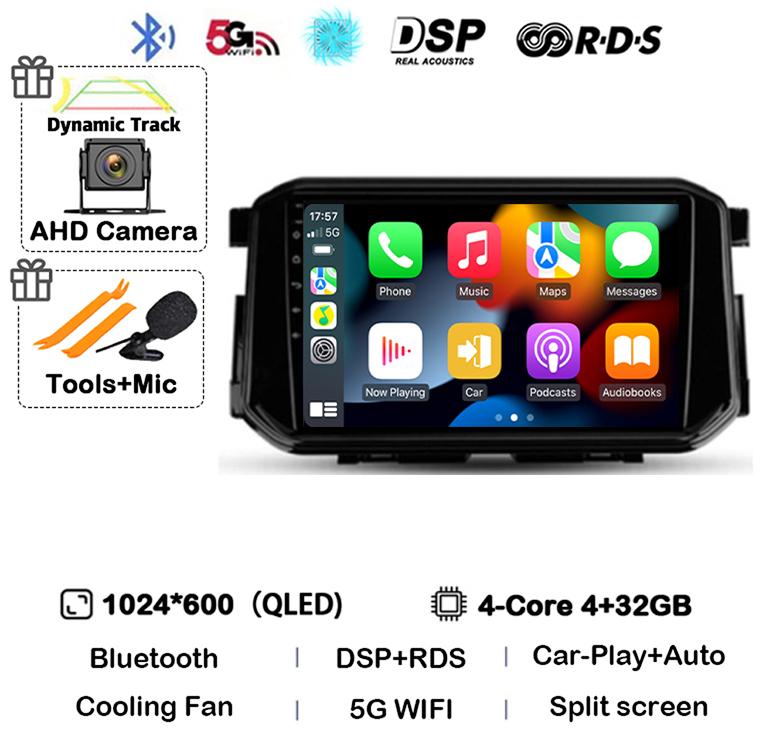 Android 14 Carplay Auto 4G+WIFI для Nissan Terra Xterra 2018 2019 2020-2022 Автомобильный радиоприемник Мультимедиа Видеоплеер GPS 360 Камера DSP
