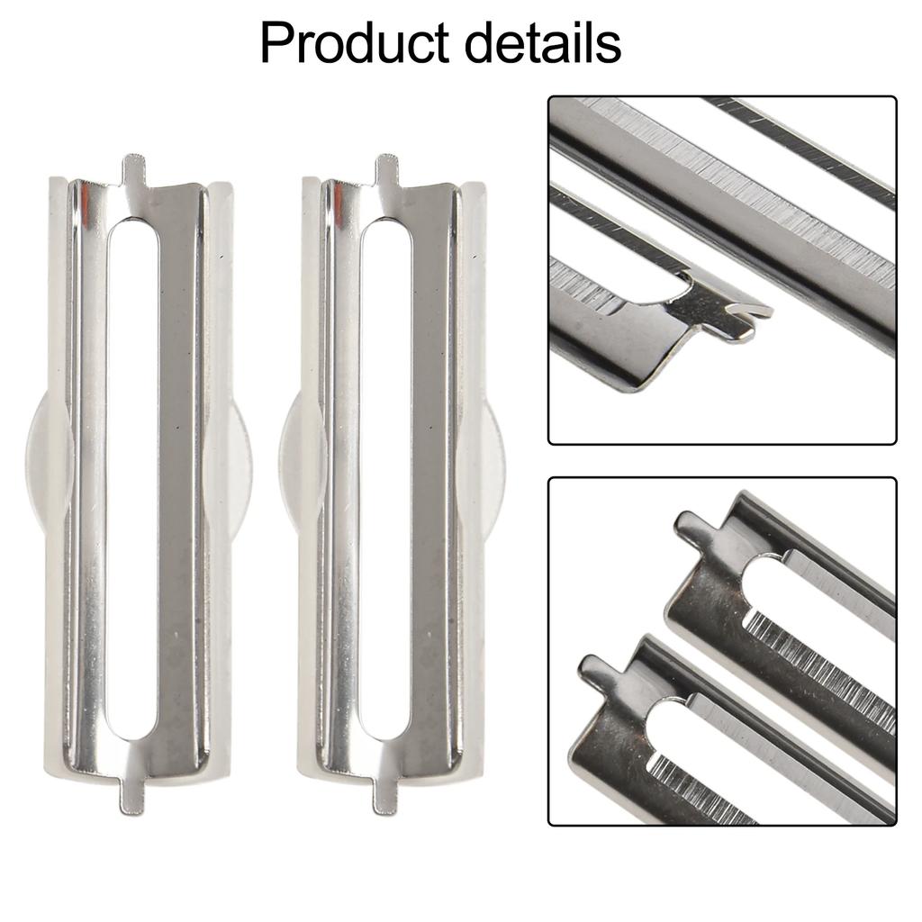 2pcs 55mm Stainless Steel Single-sided Flat Blade Multifunctional Peeling Blade Replacement Blade Peeler Kitchen Tool Accessorie