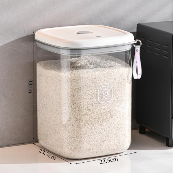 6L/12L Flour Storage Box Sealed Rice Bucket Pet Grain Storage Bucket Cat Grain Bucket Miscellaneous Grain Rice Jar For Kitchen