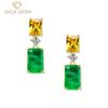 Emerald Earrings For Women 925 Sterling Silver Unique Design Romantic Fine Earrings Jewelry Wedding Party Gifts New Trend