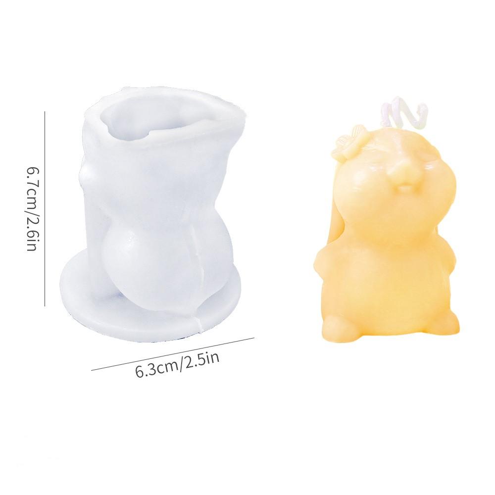 Сделай сам Кристальная капельница 3D форма кролика Ароматерапия Гипсовая форма для свечи Машущий плюшевый мишка Кошка Стол Силиконовая форма