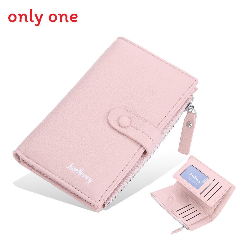 Womens Midlength Wallet With Waterproof Pu Material And Zipper Closure For Everyday Carry