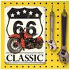 [Q9193] - Retro Metal Plaque 'Route 66' (classic) - 20x15 Cm