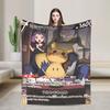 Pokemones Anime Card Charizard Blankets Quality Soft  Throw Blanket Winter Students Couch Chair Sofa Bed Novelty Bedspread