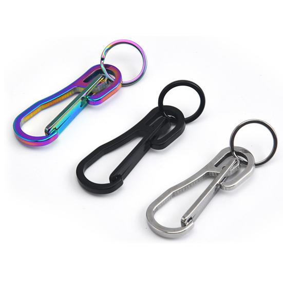 Зажим для брелка, быстросъемный, нержавеющий, устойчивый к коррозии компактный размер, сверхлегкий карабинный ключ
