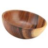 Твердая деревянная миска из акации для салата, супа, риса, деревянная чаша ручной работы, кухонная утварь (20*7см)