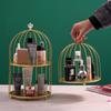 Iron Art Nordic Style Bird Cage Rack Lipstick Perfume Cosmetic Skin Care Product Storage Rack Finishing Table Rack 2022 New