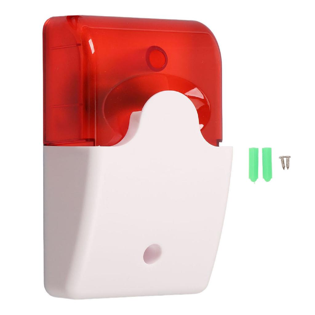 12V Sound and Light Alarm Siren High Decibel Fire Burglar Alarm Horn with LED Flashing Light for