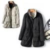 Women's Double Side Thin  Jacket Stand Collar White Duck Down Coat Women's Ultra-light Mid-length Parka Half-high Collar Button Coat