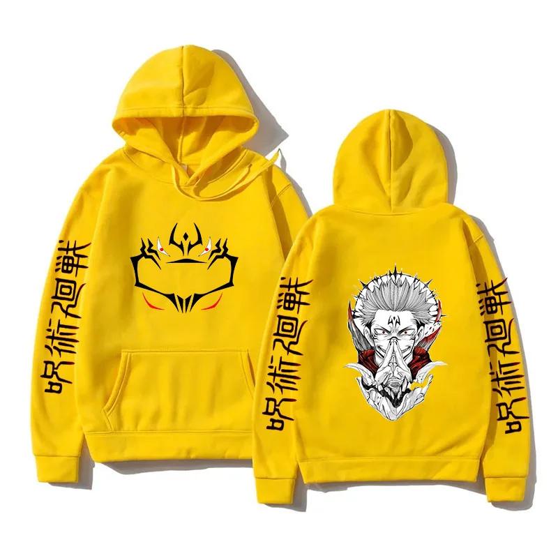 Забавные повседневные толстовки с длинными рукавами дзюдзюцу кайсен аниме Ryomen Sukuna с принтом для мужчин и женщин модная толстовка в стиле Харадзюку одежда