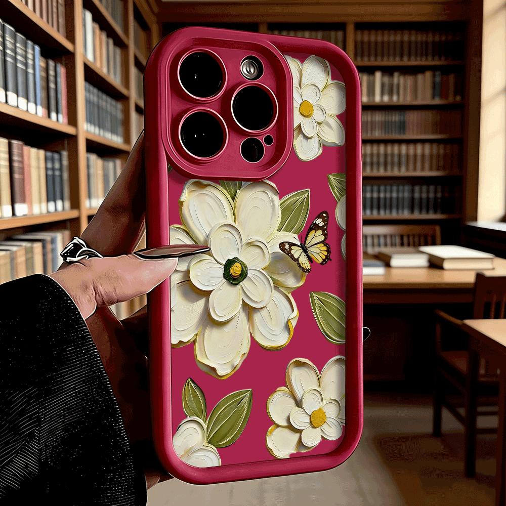 Flowers Butterflies Soft TPU Shockproof Case For Xiaomi Redmi Note 15 14 13 12 11 Pro Anti-Fall Protective Back Cover