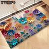 Floral Floor Mats Bathroom and Toilet Absorbent Anti Slip Floor Mats Entrance Door Mats Entrance Door Mats