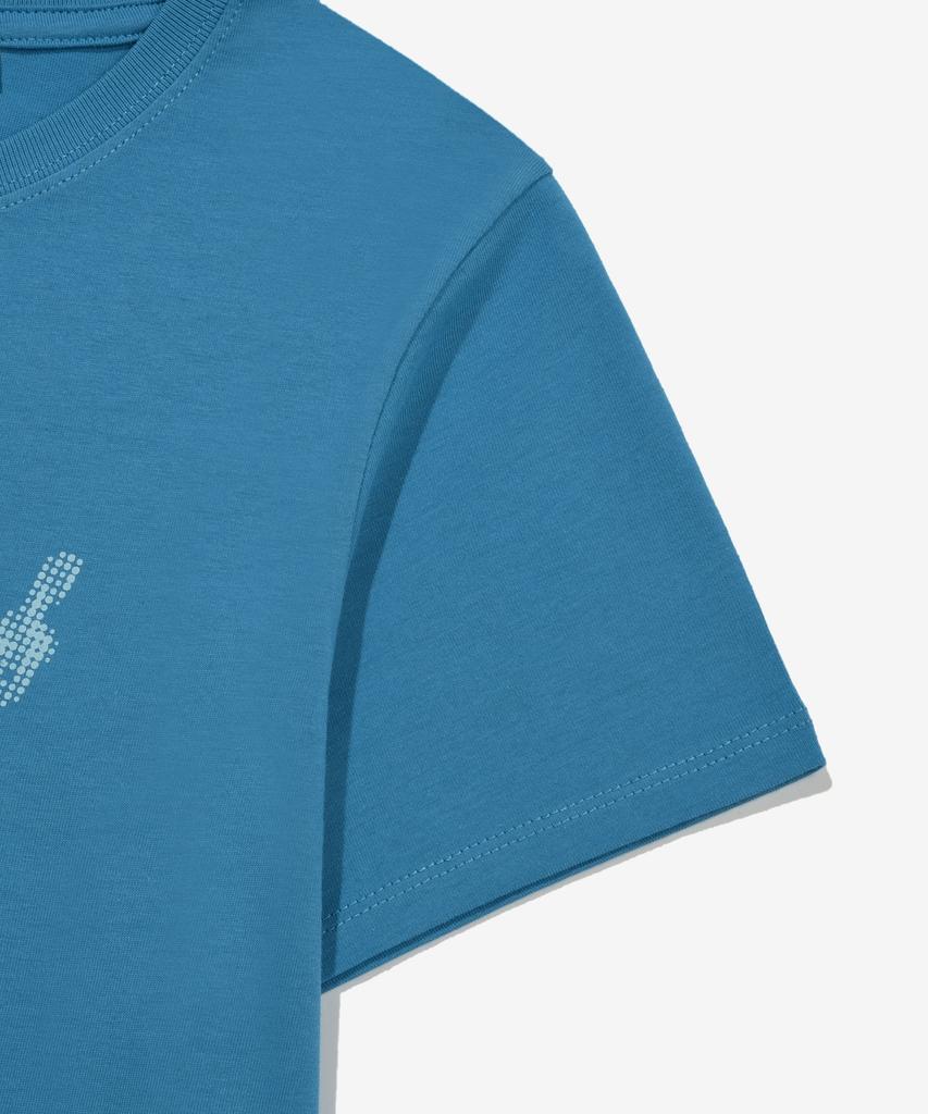 COVERNAT WOMAN Crop Fit Cassette Graphic T-Shirt Blue