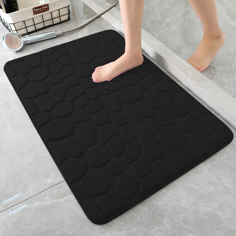 Home Cobblestone Embossed Door Carpet Door Mat Bathroom Simple Wind Absorbent Foot Mat Bathroom Non-Slip Mat Floor Mat