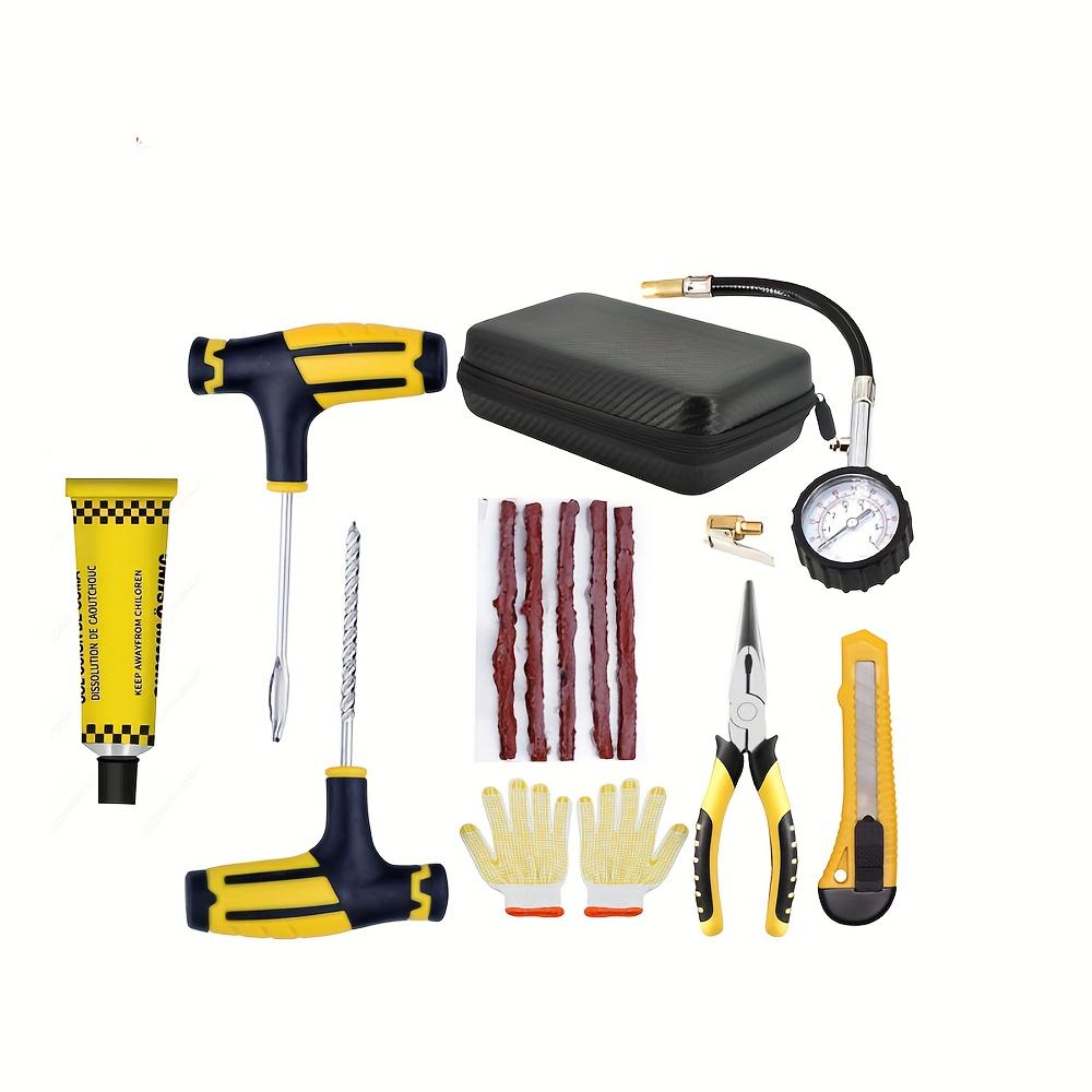 Professional Tire Repair Tool Set with High Strength Glue Comprehensive Kit for Quick Tire Damage Repair