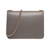 Gucci Double G chain pebbled cowhide messenger bag accordion bag crossbody bag shoulder bag women's gray