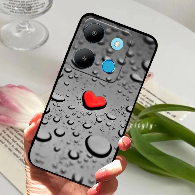Для Infinix Smart 7 Чехол Роскошный Силиконовый ТПУ Мягкий Телефон Черный Чехол Чехлы Для Infinix Smart7 X6515 Funda Защитный Coque Capa