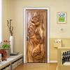 3D Door Decoration Stickers Vibrant Abstract Wood Wallpaper For Living Room Home Decor Bedroom Art Decals
