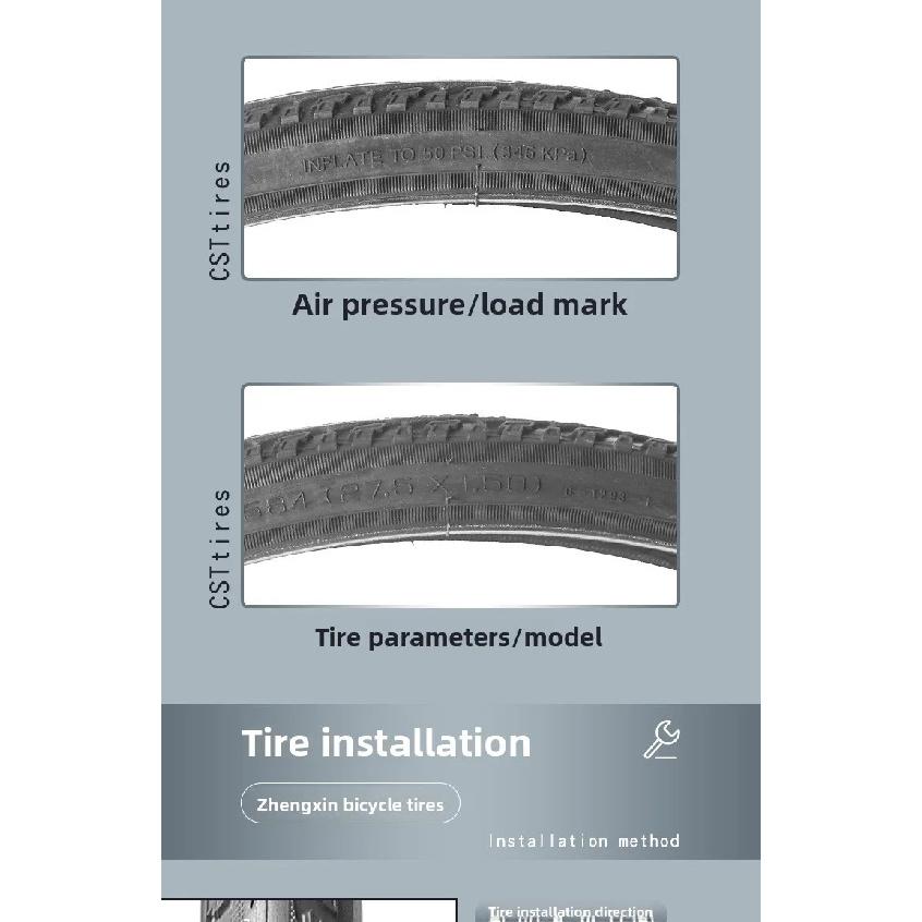 CST C1293 700x38C 29x1.5 Bicycle Tire, High Performance Road & Gravel Bike Tyre, Wear-Resistant & Puncture Proof MTB Hybrid Oute