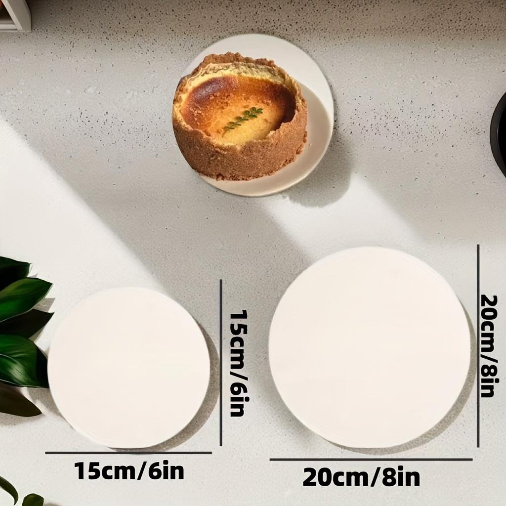 50/100PCS Round Baking Paper (6/8Inch) - Non-Stick Parchment Liners for Air Fryer, Dutch Oven, Chiffon Cake, and Bread Baking
