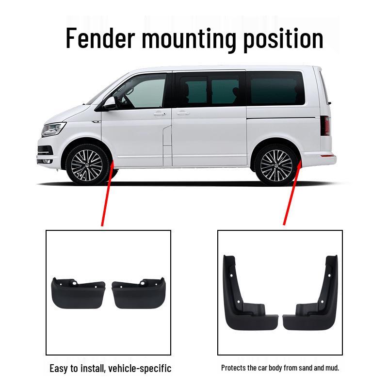 Volkswagen Multivan, Transporter, Caravelle 08-20 Брызговики и Расширители крыльев - Модифицированные Аксессуары