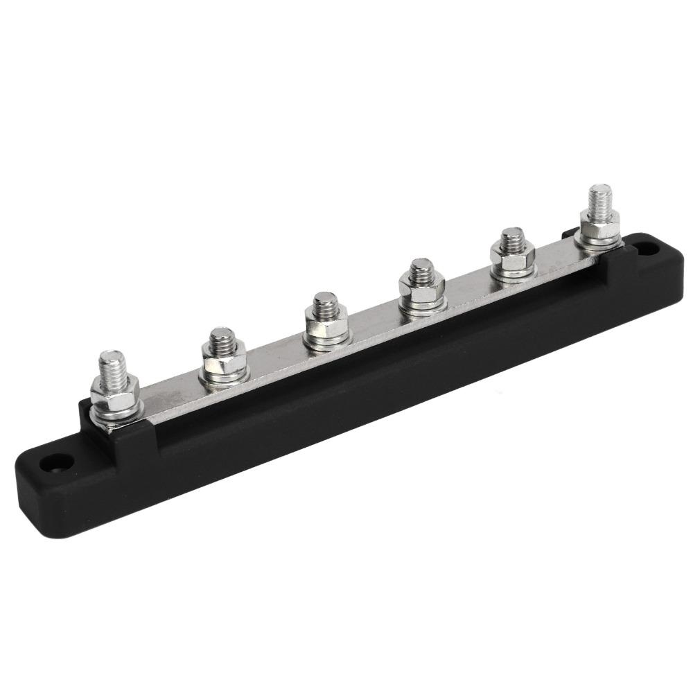 M6 Screw Terminal Block 6 Terminal Bus Bar Marine Power Distribution Distribution Block Vehicle