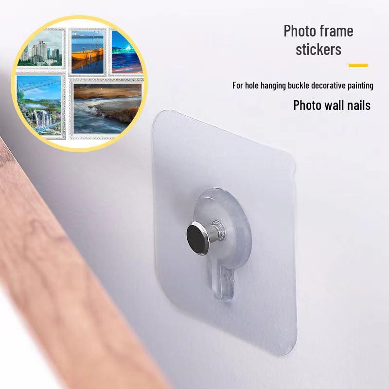 Крючки без гвоздей, Бесследно снимаемые клейкие заплатки, Стеновые гвозди, Настенный держатель без сверления, Клейкие стикеры для фоторамок.