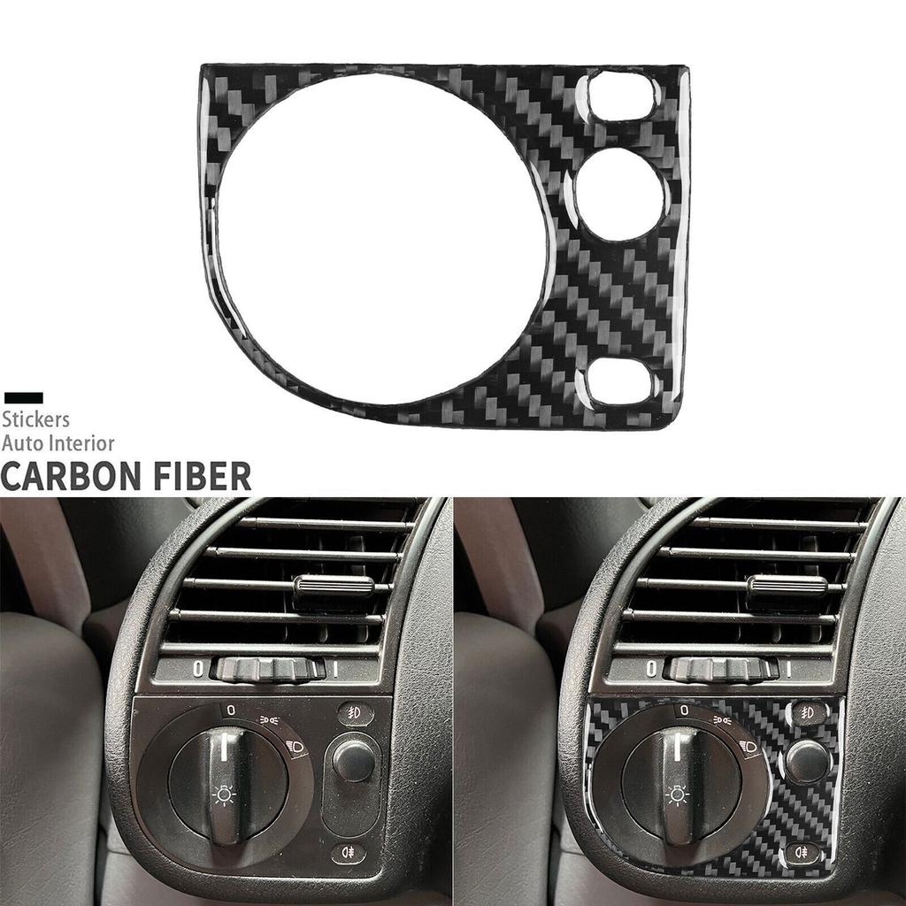 Real Carbon Fiber Dash Headlight Switch Knob Cover For BMW 3 Series E36 1991-99