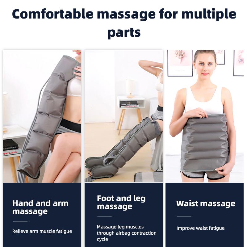 Новый модернизированный электрический массажер для тела с 6 полостями, воздушный компрессионный массажер для рук, талии, ног, ступней, способствующий циркуляции крови, облегчающий боль