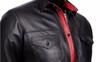 Men's Black Leather Shirt Genuine Lambskin Leather Stylish Handmade Party Casual