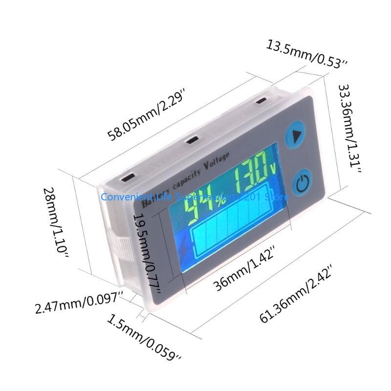 XXUA 10-100V Универсальный вольтметр-тестер емкости аккумулятора LCD Автомобильный Свинцово-кислотный